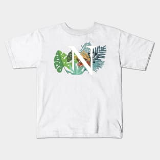 Plant Letter N Kids T-Shirt